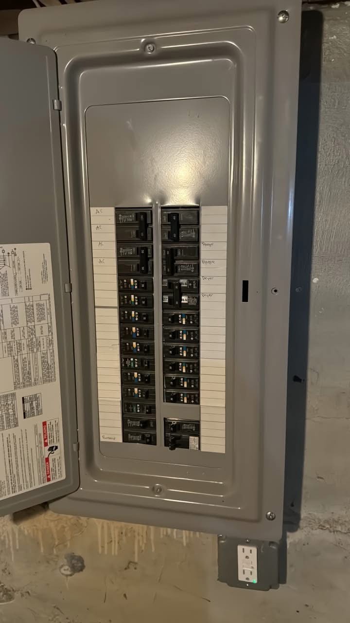Interior electrical panel